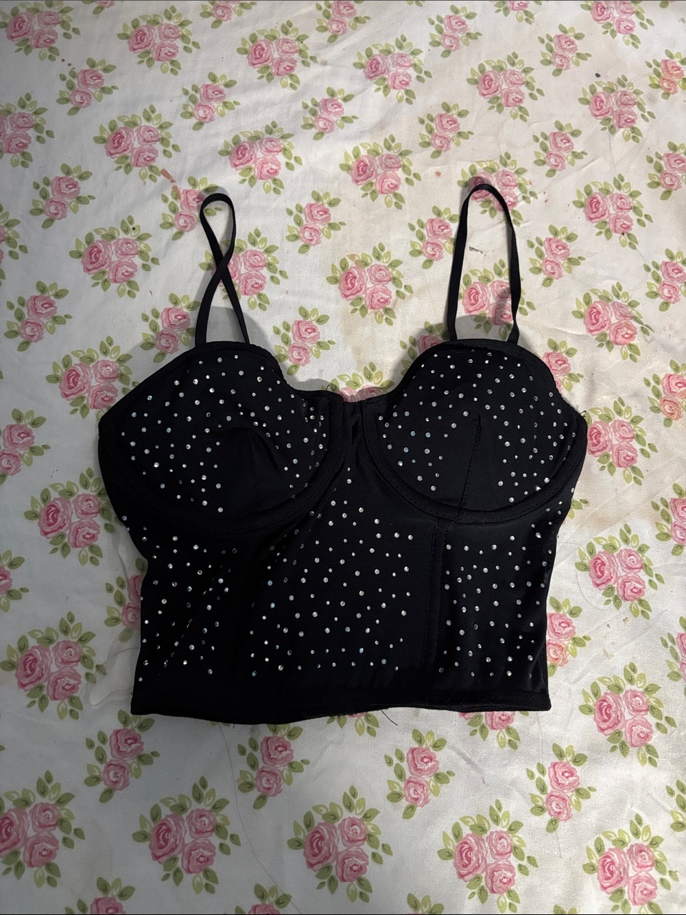 Rue21 Rhinestone Bustier Corset Crop Top 💎